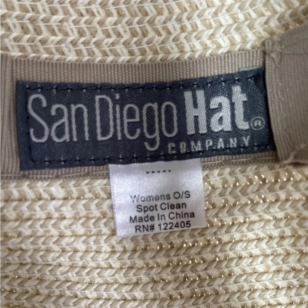 NEW San Diego Hat Co Roll Up Packable Sun Visor tan/beige OS‎